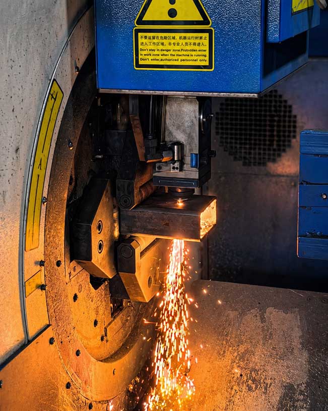 laser cutting process for custom metal fabrication