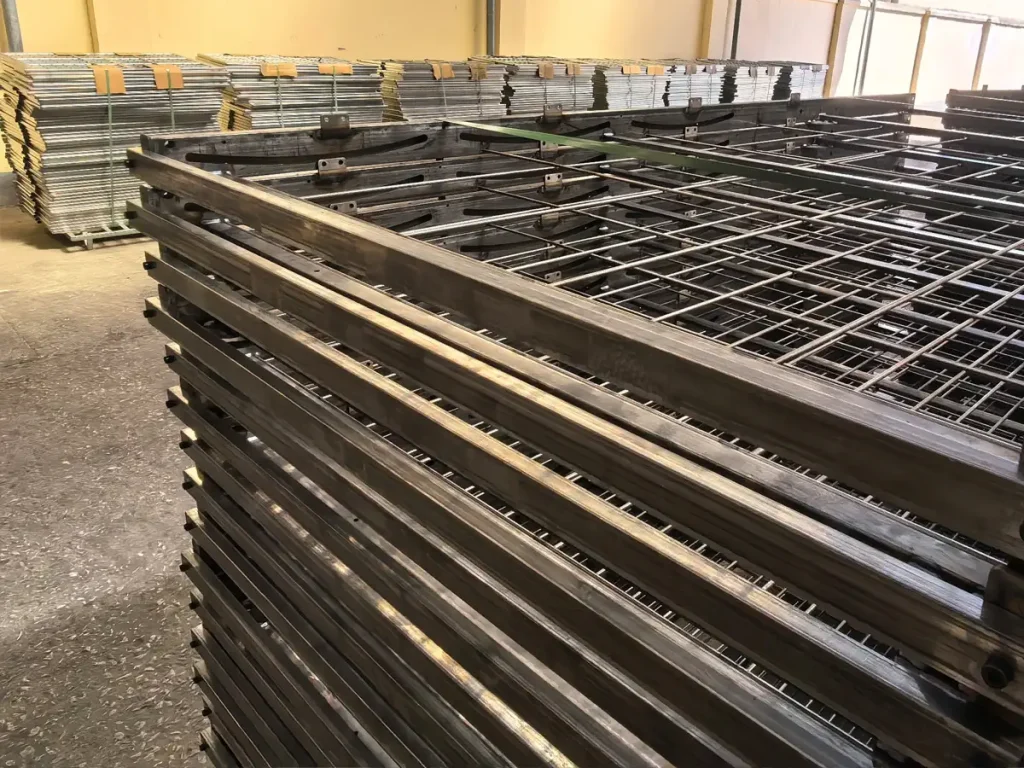 Automated warehousing metal frames and welded components