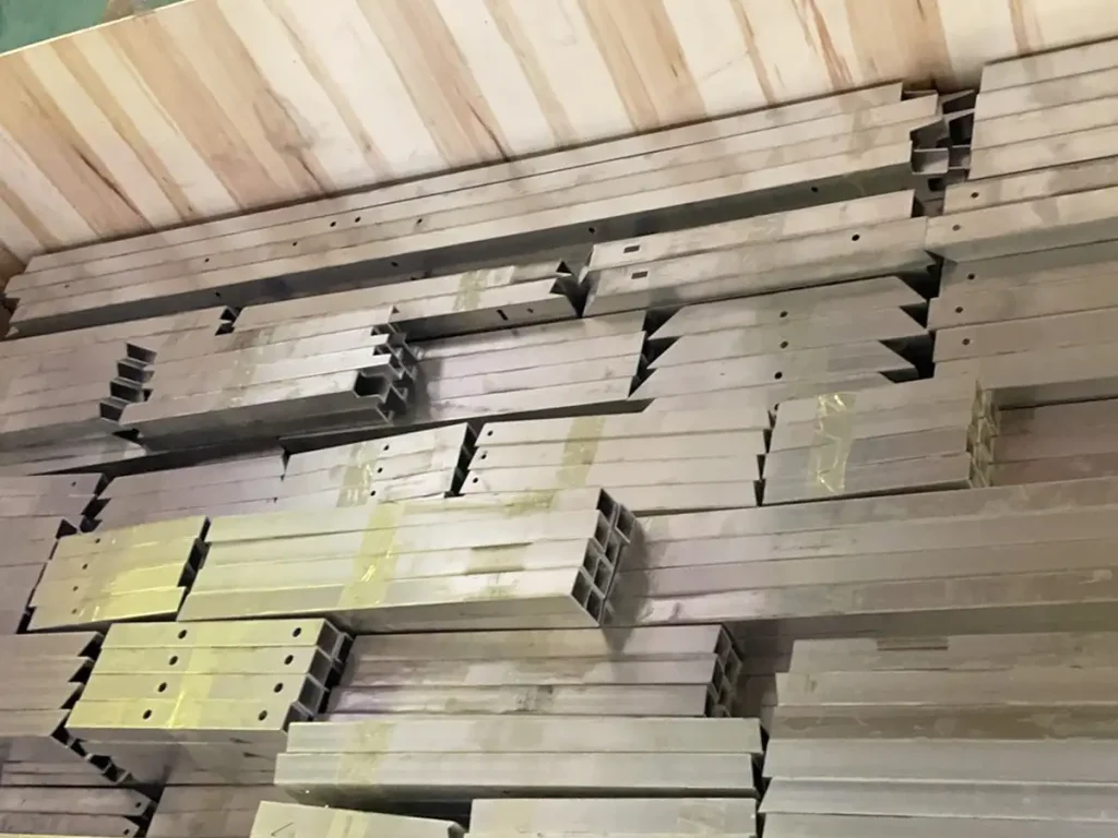 Laser cut sheet metal parts ready for shipment