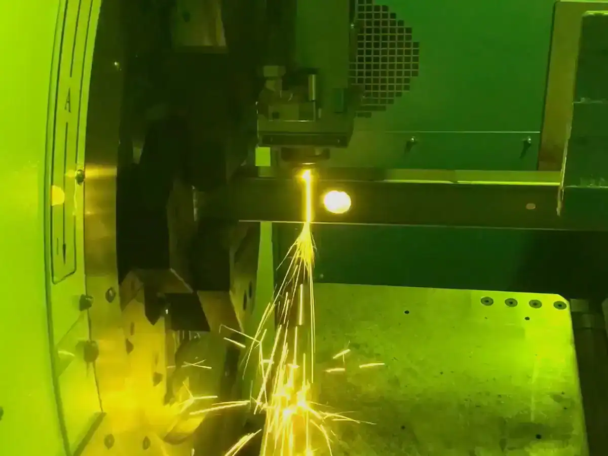 Laser cutting square steel tube parts