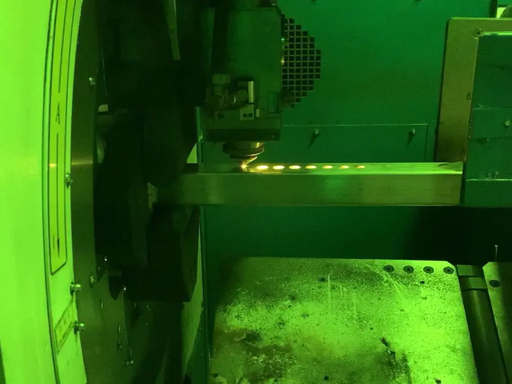 Han's Laser cutting steel tubes for OEM spin bike frames